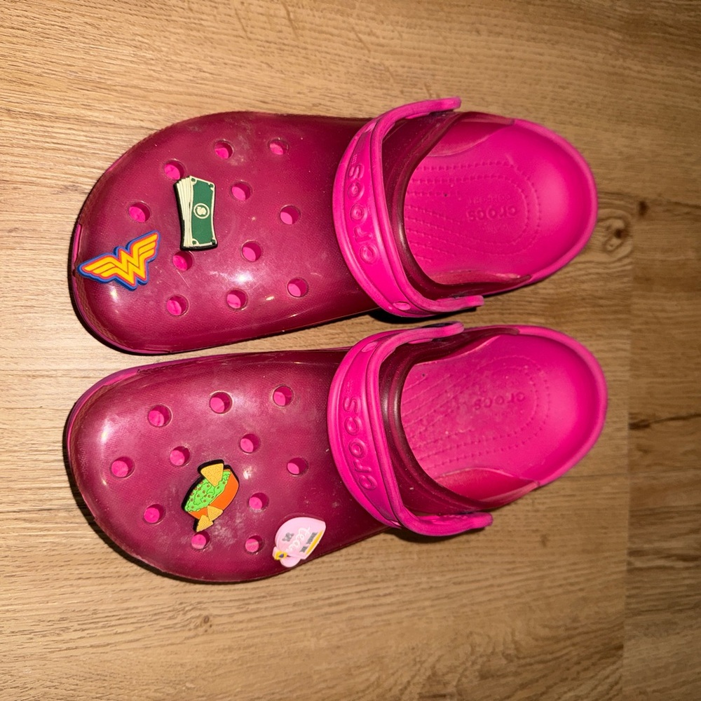 CROCS Transluscent Clogs, Pink